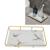 Bathroom Vanity Tray Modern Stylish Anti Slip Kitchen Sink Countertop Storage Organizer L White