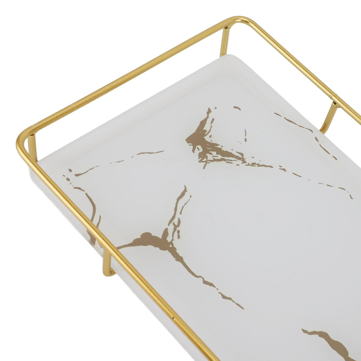 Bathroom Vanity Tray Modern Stylish Anti Slip Kitchen Sink Countertop Storage Organizer L White