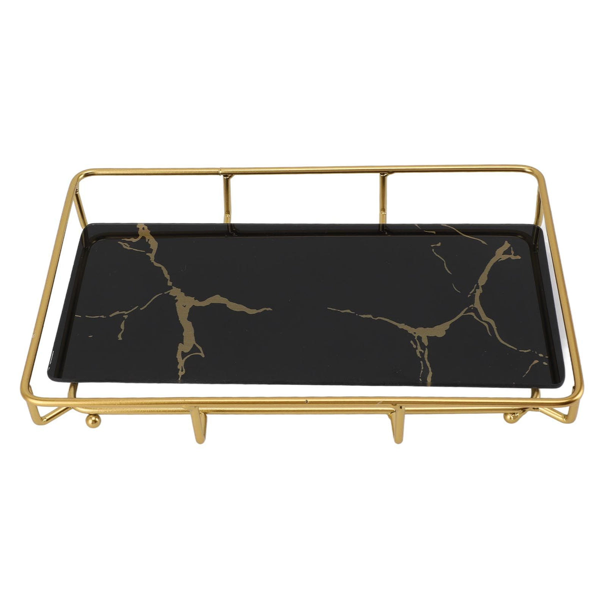 Bathroom Vanity Tray Modern Stylish Anti Slip Kitchen Sink Countertop Storage Organizer L Black