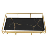 Bathroom Vanity Tray Modern Stylish Anti Slip Kitchen Sink Countertop Storage Organizer L Black