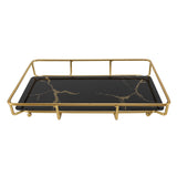 Bathroom Vanity Tray Modern Stylish Anti Slip Kitchen Sink Countertop Storage Organizer L Black