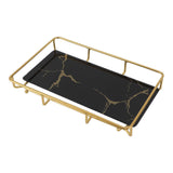 Bathroom Vanity Tray Modern Stylish Anti Slip Kitchen Sink Countertop Storage Organizer L Black