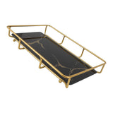 Bathroom Vanity Tray Modern Stylish Anti Slip Kitchen Sink Countertop Storage Organizer L Black