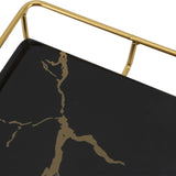 Bathroom Vanity Tray Modern Stylish Anti Slip Kitchen Sink Countertop Storage Organizer L Black - Extra Image