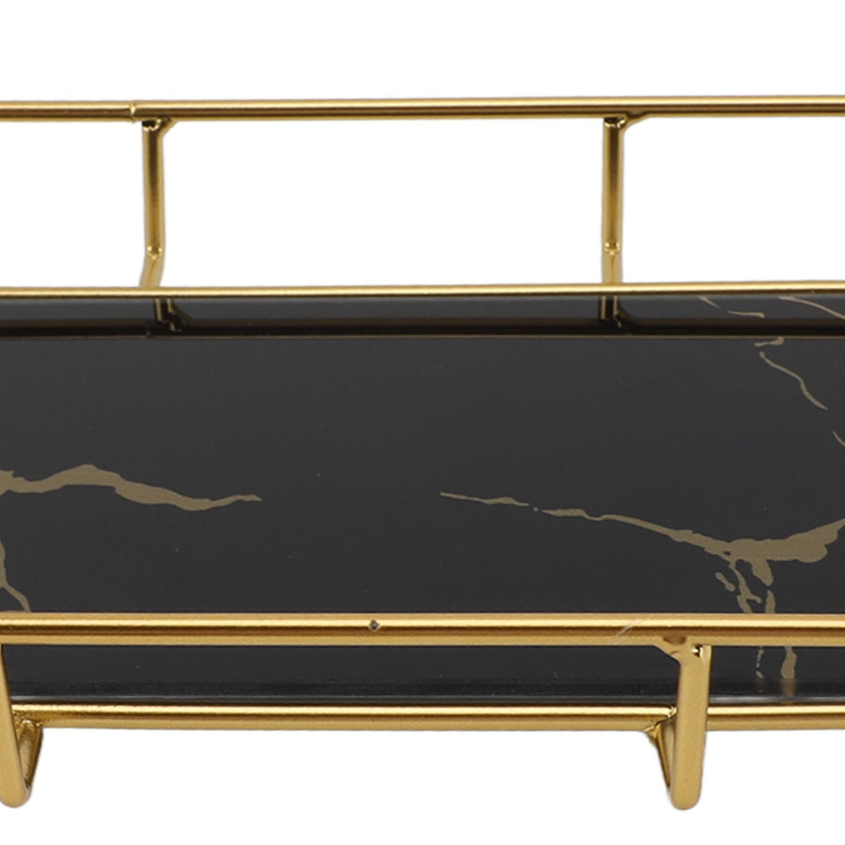 Bathroom Vanity Tray Modern Stylish Anti Slip Kitchen Sink Countertop Storage Organizer L Black