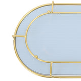 Bathroom Storage Tray Light Luxury Decorative Golden Texture Oval Bathroom Organiser Tray for Soap Towel Paper Napkins Jewellery Makeup Black Base