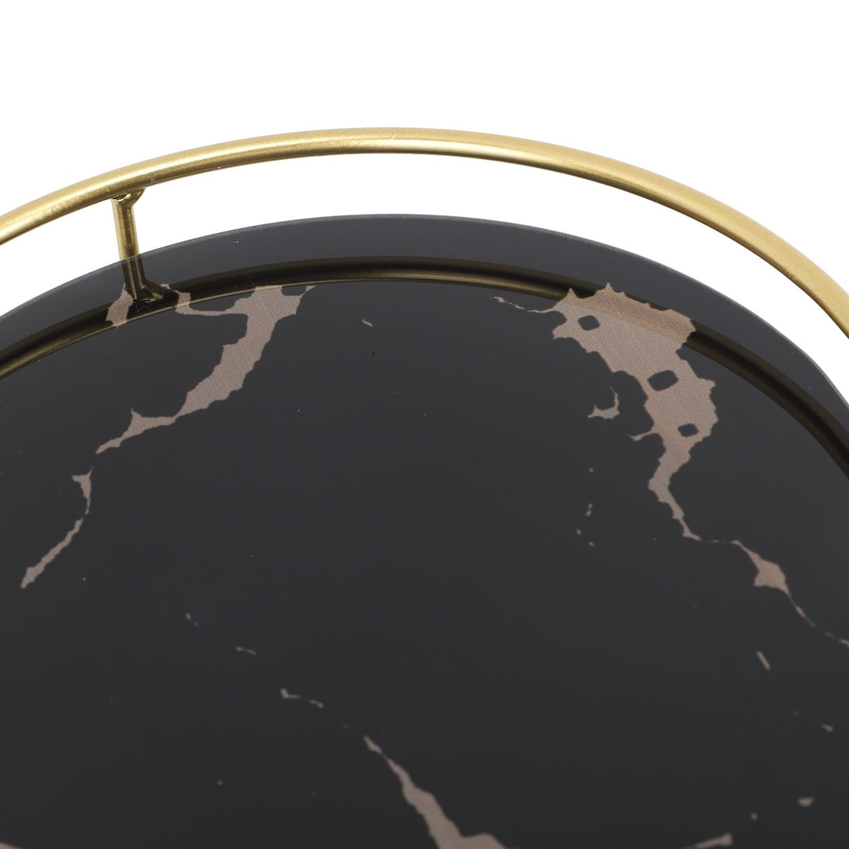 Bathroom Storage Tray Light Luxury Decorative Golden Texture Oval Bathroom Organiser Tray for Soap Towel Paper Napkins Jewellery Makeup Black Base