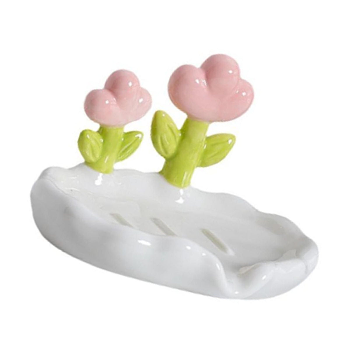 Creative Cute Flower PP Soap Box Household Soap Drain Washing Holder for Bathroom Home