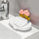 Creative Cute Flower PP Soap Box Household Soap Drain Washing Holder for Bathroom Home - Extra Image