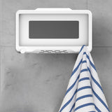 Shower Cell Phone Holder Bathroom 360 Degree Rotatable Drill Free Waterproof Wall Mounted Cell Phone Case White