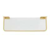 30cm Bathroom Wall Mounted Shelf Space Aluminum Acrylic Towel Rack Bathroom Storage Rack Gold