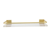 30cm Bathroom Wall Mounted Shelf Space Aluminum Acrylic Towel Rack Bathroom Storage Rack Gold - Top-Down View