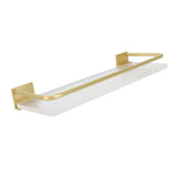30cm Bathroom Wall Mounted Shelf Space Aluminum Acrylic Towel Rack Bathroom Storage Rack Gold - Low Angle