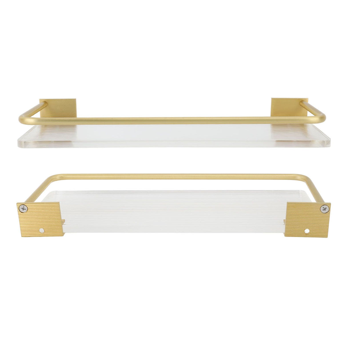 30cm Bathroom Wall Mounted Shelf Space Aluminum Acrylic Towel Rack Bathroom Storage Rack Gold