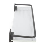 30cm Bathroom Wall Mounted Shelf Space Aluminum Acrylic Towel Rack Bathroom Storage Rack Grey - 45-Degree Angle