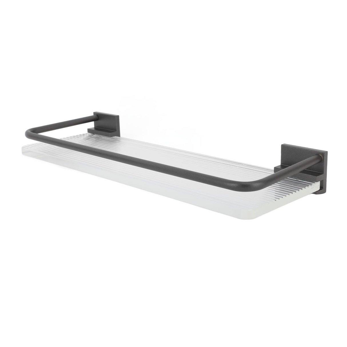 30cm Bathroom Wall Mounted Shelf Space Aluminum Acrylic Towel Rack Bathroom Storage Rack Grey