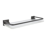 30cm Bathroom Wall Mounted Shelf Space Aluminum Acrylic Towel Rack Bathroom Storage Rack Grey