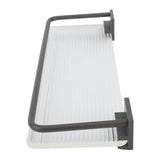 30cm Bathroom Wall Mounted Shelf Space Aluminum Acrylic Towel Rack Bathroom Storage Rack Grey - Extra Image