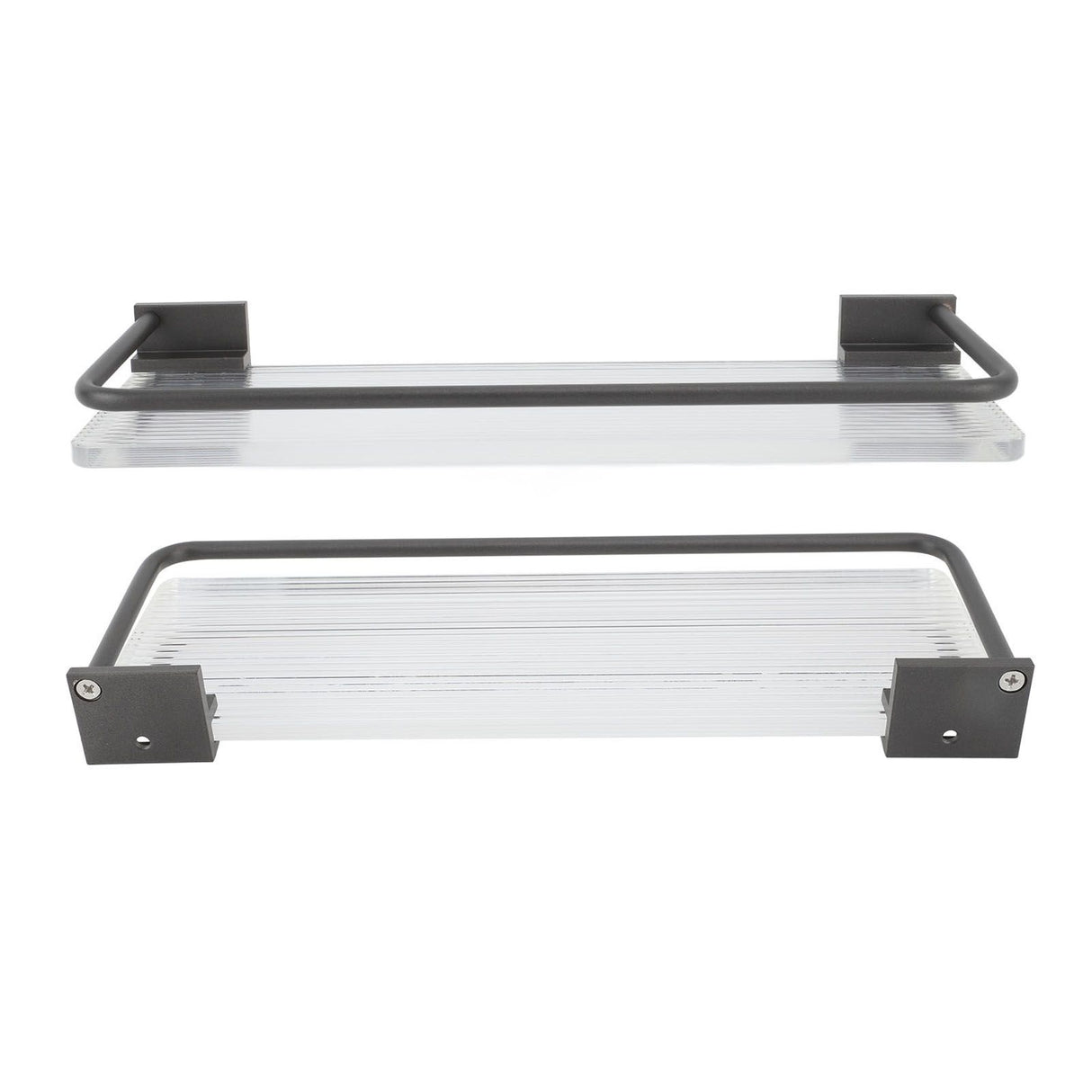 30cm Bathroom Wall Mounted Shelf Space Aluminum Acrylic Towel Rack Bathroom Storage Rack Grey