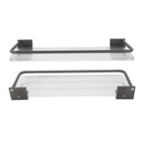 30cm Bathroom Wall Mounted Shelf Space Aluminum Acrylic Towel Rack Bathroom Storage Rack Grey