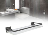 30cm Bathroom Wall Mounted Shelf Space Aluminum Acrylic Towel Rack Bathroom Storage Rack Grey