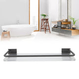 30cm Bathroom Wall Mounted Shelf Space Aluminum Acrylic Towel Rack Bathroom Storage Rack Grey - Extra Image