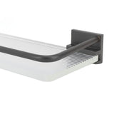 30cm Bathroom Wall Mounted Shelf Space Aluminum Acrylic Towel Rack Bathroom Storage Rack Grey - Extra Image