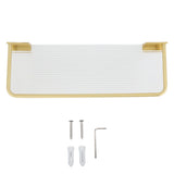 Floating Shelf Space Aluminum Acrylic Wall Mounted Decorative Storage Shelf for Kitchen Bathroom Living Room Bedroom Gold