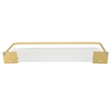 Floating Shelf Space Aluminum Acrylic Wall Mounted Decorative Storage Shelf for Kitchen Bathroom Living Room Bedroom Gold