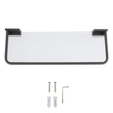 Floating Shelf Space Aluminum Acrylic Wall Mounted Decorative Storage Shelf for Kitchen Bathroom Living Room Bedroom Black