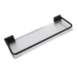Floating Shelf Space Aluminum Acrylic Wall Mounted Decorative Storage Shelf for Kitchen Bathroom Living Room Bedroom Black