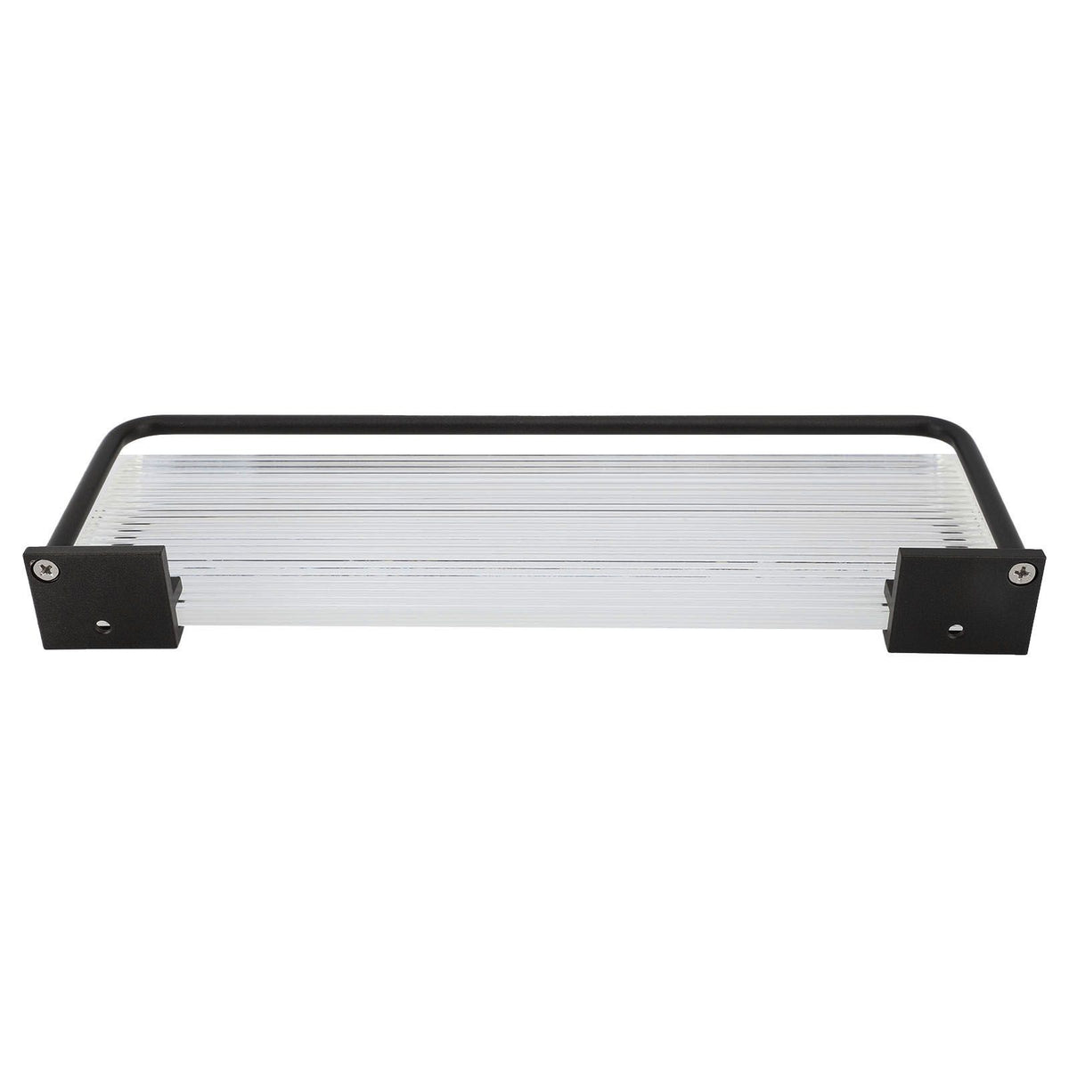 Floating Shelf Space Aluminum Acrylic Wall Mounted Decorative Storage Shelf for Kitchen Bathroom Living Room Bedroom Black