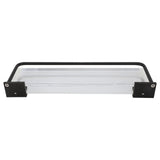 Floating Shelf Space Aluminum Acrylic Wall Mounted Decorative Storage Shelf for Kitchen Bathroom Living Room Bedroom Black - Low Angle