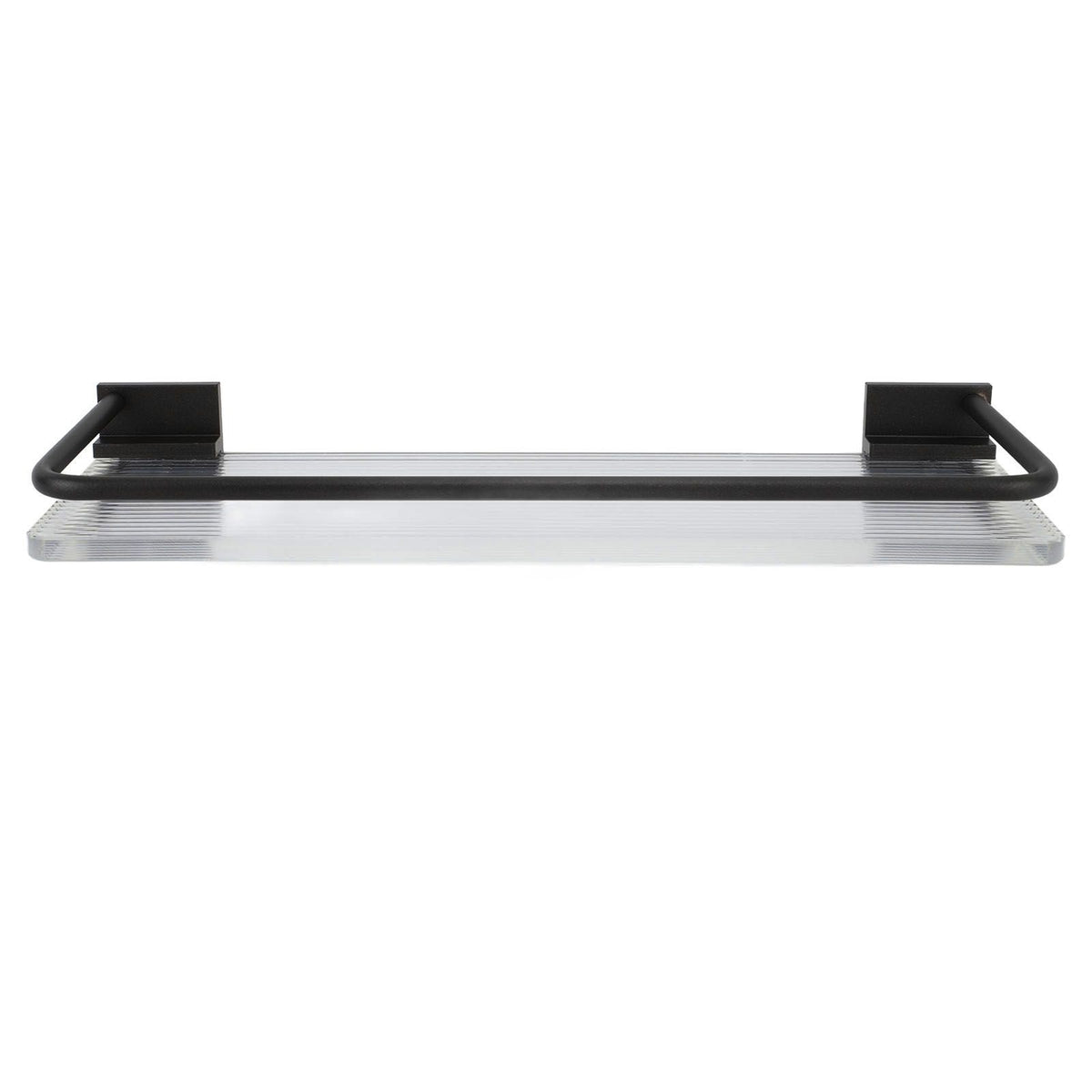Floating Shelf Space Aluminum Acrylic Wall Mounted Decorative Storage Shelf for Kitchen Bathroom Living Room Bedroom Black