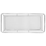 Bathroom Countertop Tray Stainless Steel Acrylic Modern Minimalist Design Space Saving Bathroom Storage Shelf Vanity Tray for Cosmetics Living Goods Silver Single Layer Large Size - Rear View