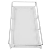 Bathroom Countertop Tray Stainless Steel Acrylic Modern Minimalist Design Space Saving Bathroom Storage Shelf Vanity Tray for Cosmetics Living Goods Silver Single Layer Large Size