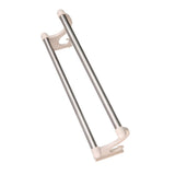 Double Towel Bar Plastic Stainless Steel Bath Towel Rack for Bathroom Double Towel Holder Wall Mount Towel Hanger Beige - Side View