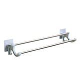 Double Towel Bar Plastic Stainless Steel Bath Towel Rack for Bathroom Double Towel Holder Wall Mount Towel Hanger Green