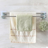 Double Towel Bar Plastic Stainless Steel Bath Towel Rack for Bathroom Double Towel Holder Wall Mount Towel Hanger Green