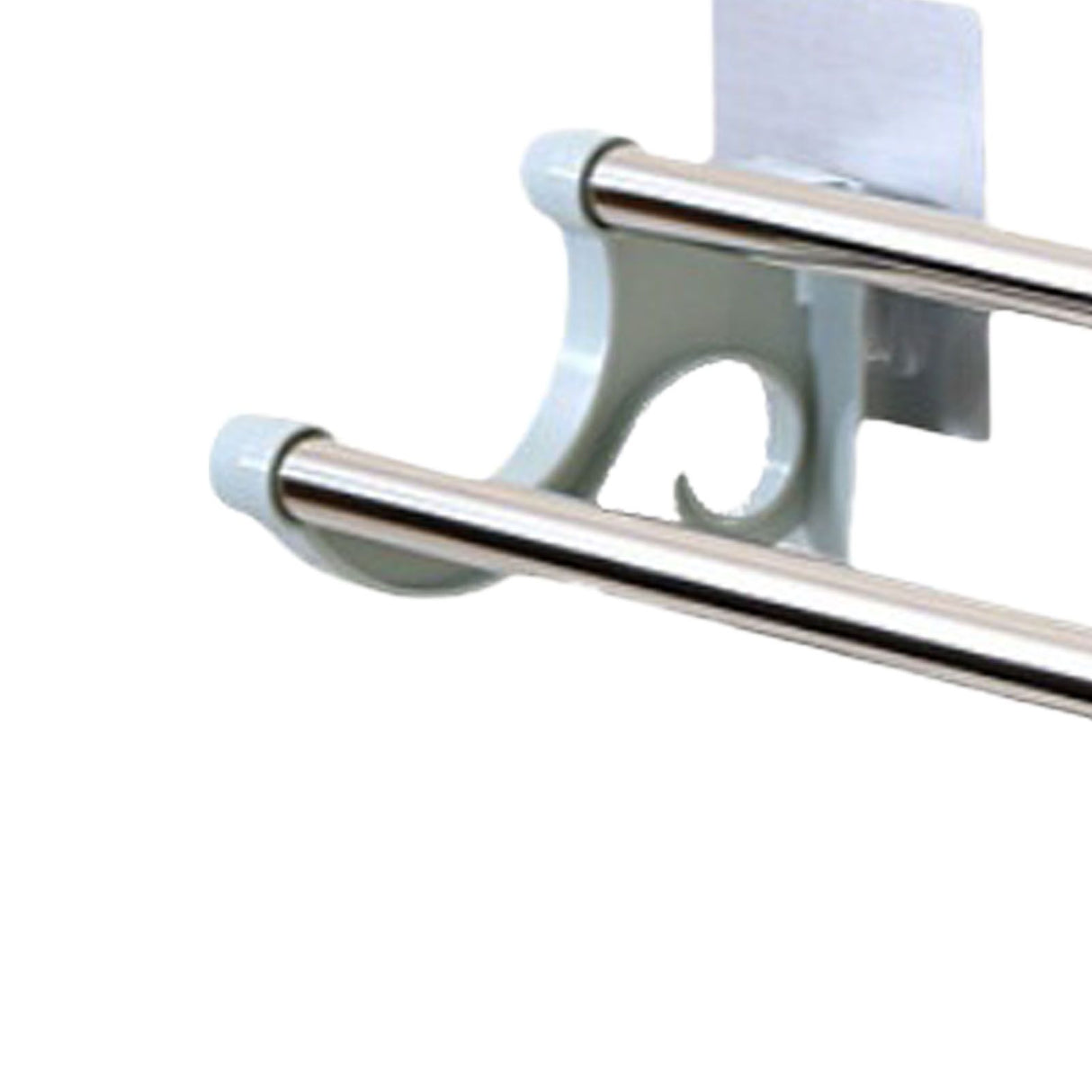 Double Towel Bar Plastic Stainless Steel Bath Towel Rack for Bathroom Double Towel Holder Wall Mount Towel Hanger Green