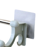 Double Towel Bar Plastic Stainless Steel Bath Towel Rack for Bathroom Double Towel Holder Wall Mount Towel Hanger Green