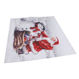 Christmas Shower Curtain Exquisite Digital Printing Thickened Waterproof Fabric Shower Curtain for Bathroom - Front View