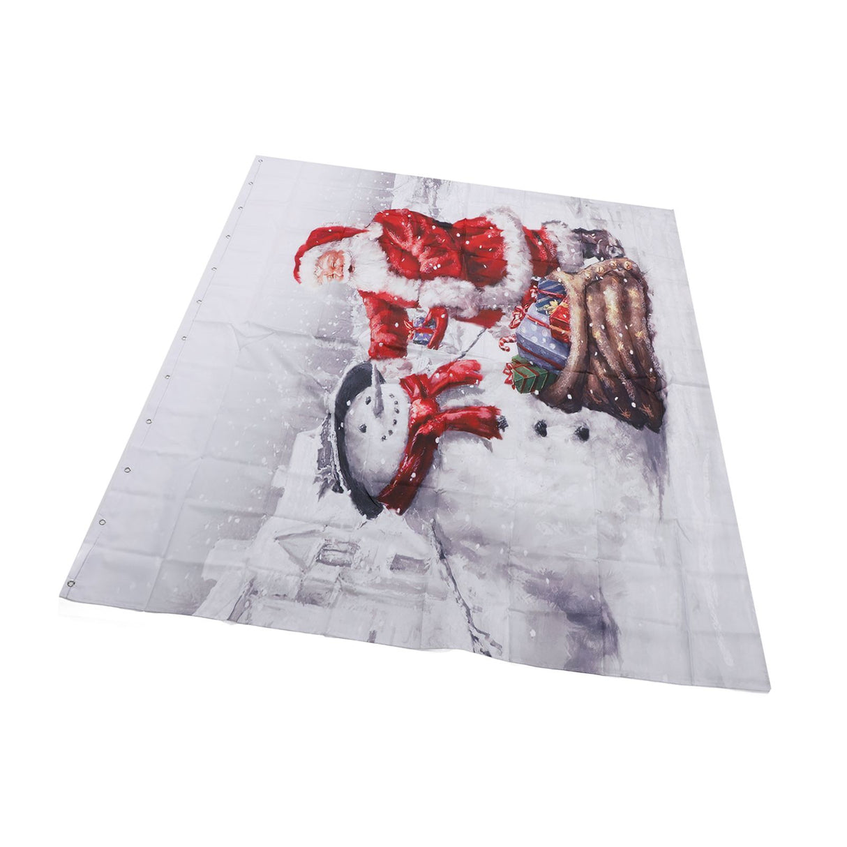 Christmas Shower Curtain Exquisite Digital Printing Thickened Waterproof Fabric Shower Curtain for Bathroom