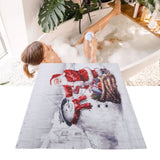 Christmas Shower Curtain Exquisite Digital Printing Thickened Waterproof Fabric Shower Curtain for Bathroom