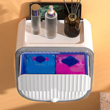 Toilet Paper Holder Wall Mounted Bathroom Tissue Roll Paper Towel Holder Tissue Dispensers for Household White - Extra Image