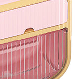 Toilet Paper Holder Wall Mounted Bathroom Tissue Roll Paper Towel Holder Tissue Dispensers for Household Pink - Low Angle
