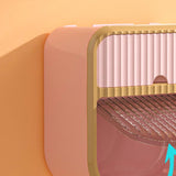 Toilet Paper Holder Wall Mounted Bathroom Tissue Roll Paper Towel Holder Tissue Dispensers for Household Pink - Extra Image