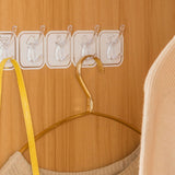 6PCS Acrylic Adhesive Hook Wall Mount Traceless Drilling Free Strong Bearing Capacity for Kitchen Bathroom White