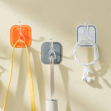 6PCS Acrylic Adhesive Hook Wall Mount Traceless Drilling Free Strong Bearing Capacity for Kitchen Bathroom White - Extra Image