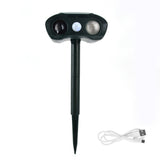 Solar Powered Animal Repeller Ultrasonic Mouse Repeller with 3 Gears Function for Outdoor Garden